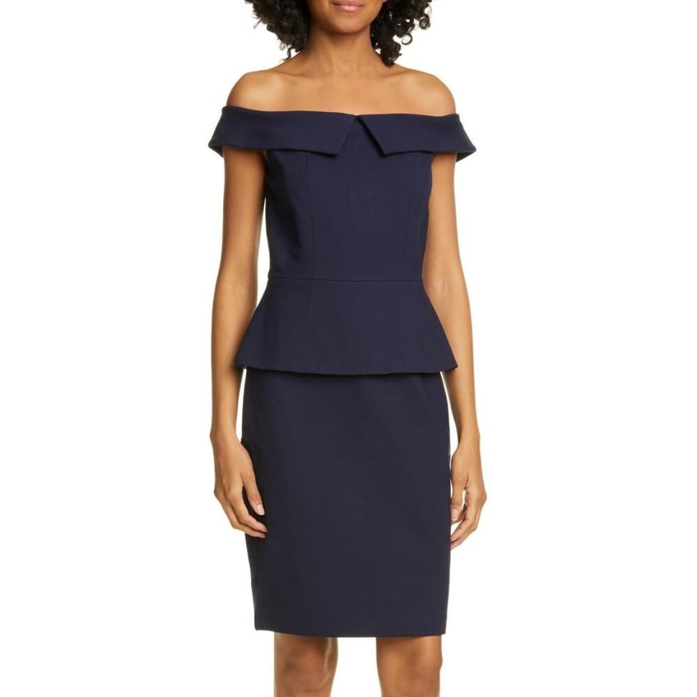 TED BAKER Bardot Off Shoulder Peplum Dress - Picture 2 of 12
